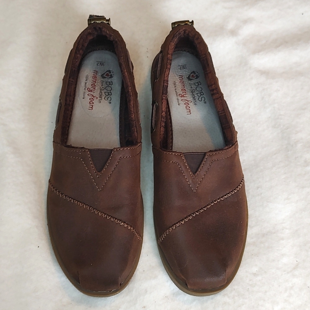Skechers Bobs Plush Chill Luxe Buttoned Up Slip-on Flat size 7